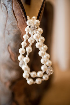 cowboy boots with pearls