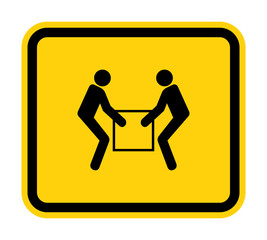 Use Two Person Lift Symbol Sign  Isolate On White Background,Vector Illustration EPS.10