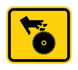 Cutting Of Fingers Or Hand Rotating Blade Symbol Sign Isolate on White Background,Vector Illustration