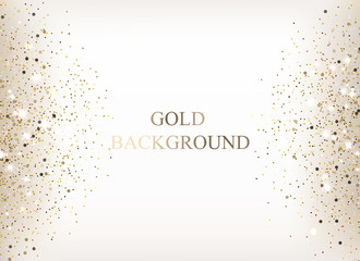 Luxury gold glitter dust design for holidays.