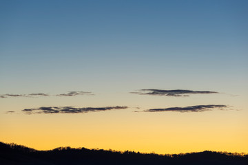 beautiful sunrise in the south of France