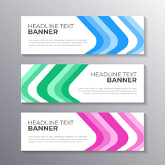 Fototapeta premium Business banner set template layout design, cool geometric business background, Applicable for Banners, Header, Footer