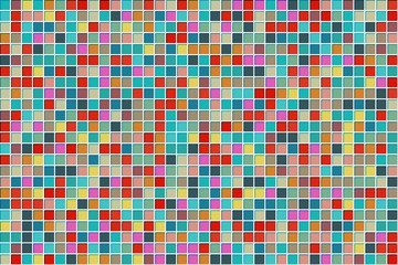 Colorful abstract square mosaic texture background