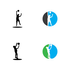 kids silhouettes concept playing with balls