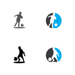 Fototapeta premium kids silhouettes concept playing with balls