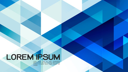 Abstract gradient blue background with mixed geometric template and modern overlapping on white background and space for text. Vector illustration