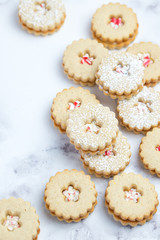 Christmas linzer cookies