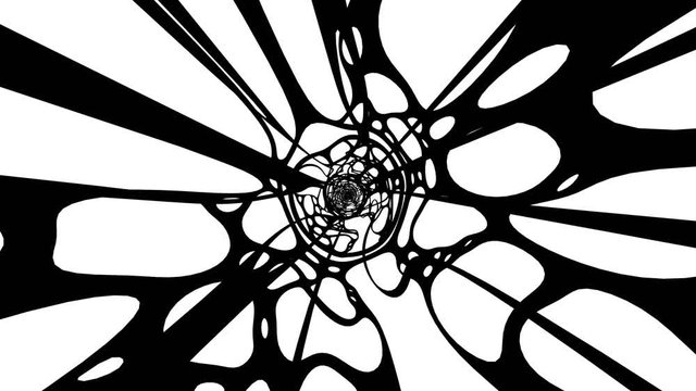 Black Wave On White Background.Loop able 3D render animation.