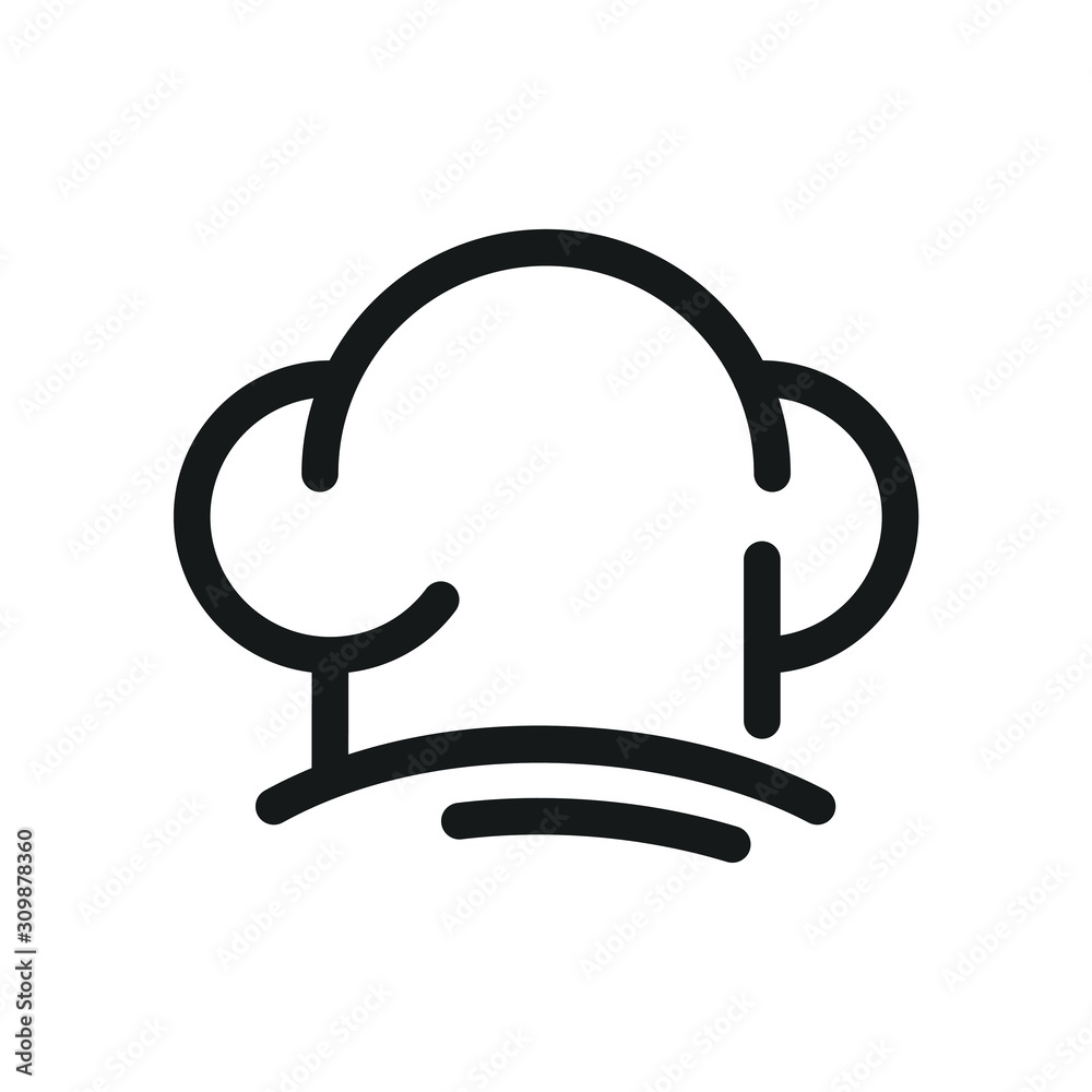 Aufkleber cooking hat icon vector sign isolated for graphic and web design. chef cooking hat symbol template c