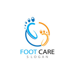 foot Logo Template vector illustration
