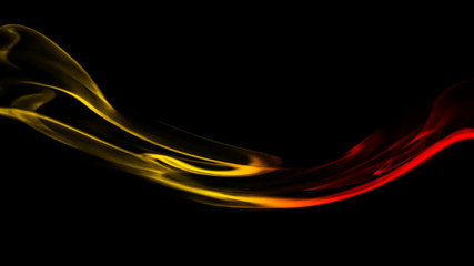 Motion blur smoke wave . Colorful moves steam on isolated black background. The concept of aromatherapy.