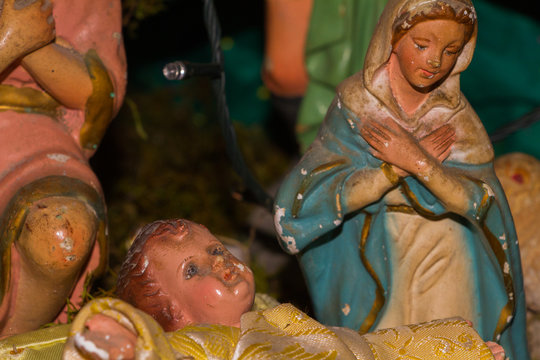 Representación del nacimiento de Jesus