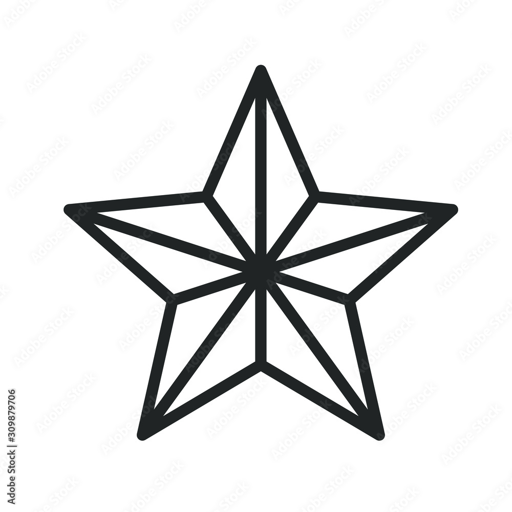 Poster star icon vector sign isolated for graphic and web design. Bonus points. Discount program symbol template color editable on white background, Thin linear graphic Eps10.