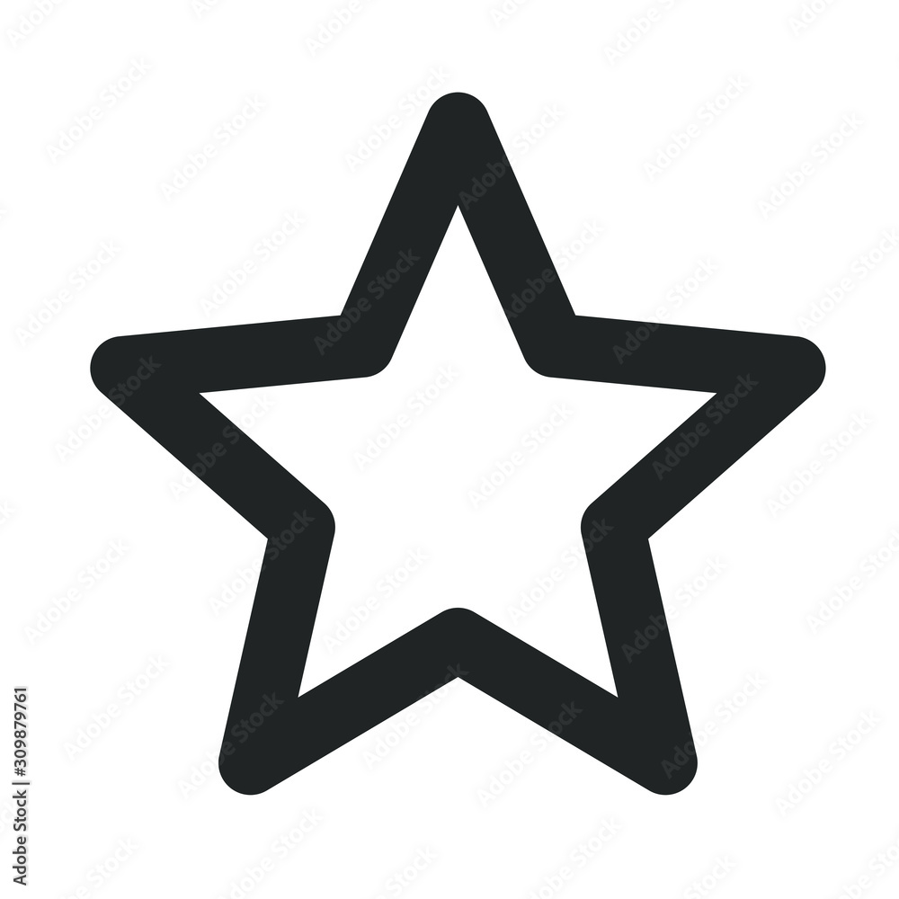 Poster star icon vector sign isolated for graphic and web design. Bonus points. Discount program symbol template color editable on white background, Thin linear graphic Eps10.