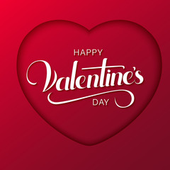 red background with a heart frame