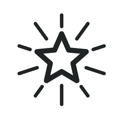 star icon vector sign isolated for graphic and web design. Bonus points. Discount program symbol template color editable on white background, Thin linear graphic Eps10.