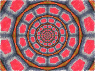 Colorful digital graphic kaleidoscope symmetry mandala style in laser light sunray trial pattern, Tie Dye , spiderweb art abstract background for art projects, banner, business,   card, 3D, template