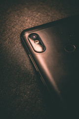 smart phone with reflection on camera