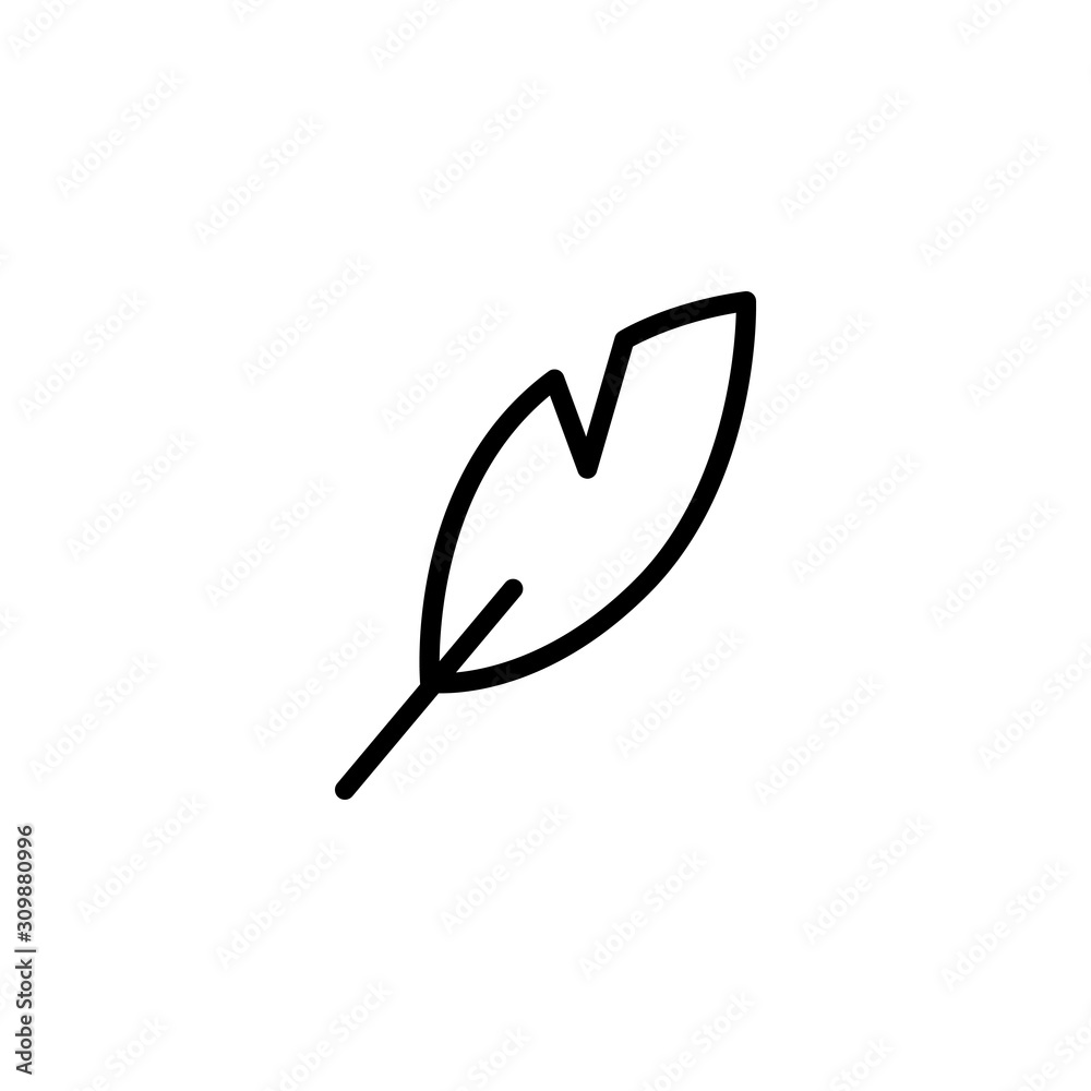 Poster simple quill line icon.