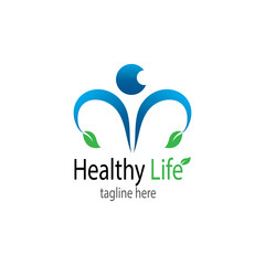 Human character logo sign illustration vector design