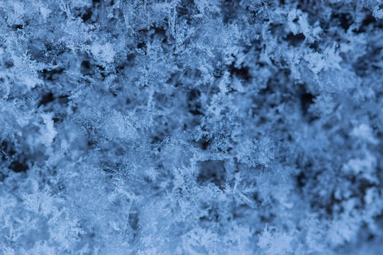 snowflakes and ice crystals as background