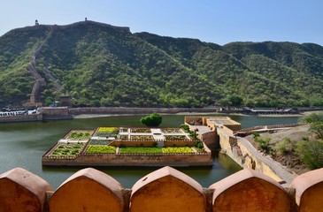 Montañas cercanas a Jaipur en India