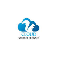 cloud logo design template vector icon