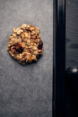 Breakfast cookies dough prepared for baking in oven	