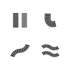 railway vector icon design template illustration