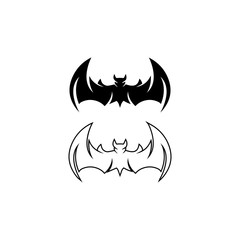 bat open wings flying concept elements icon