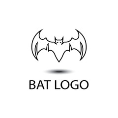 bat open wings flying concept elements icon