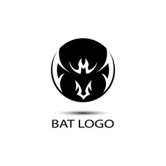 bat open wings flying concept elements icon