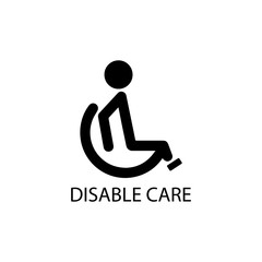 Disabled icon illustration isolated vector sign symbol