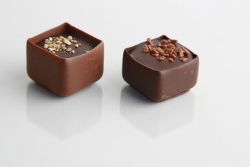 Delicious assorted bonbons cocoa chocolates from Belgium