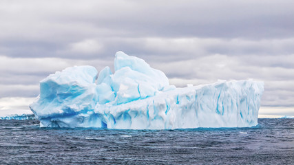 An iceberg floating in the Weddell Sea, Antarctica.
