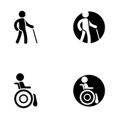 Disabled icon illustration isolated vector sign symbol