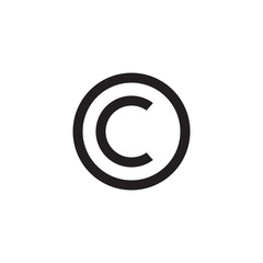 Copyright icon symbol vector illustration