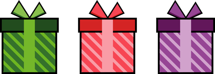 Vector illustration of gift box design.