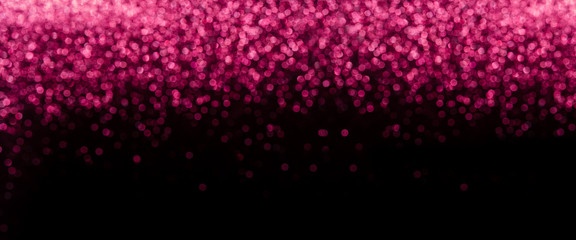 Beautiful pink bokeh background. Blur focus. Banner.