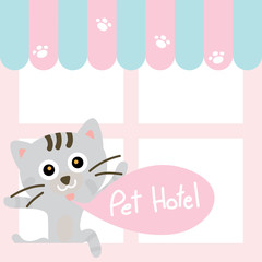 Hotel for love pets. Pet services with best place to stay with pets concept.