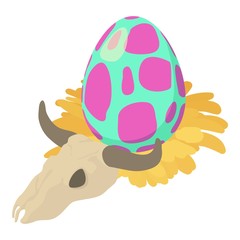 Prehistoric period icon. Isometric illustration of prehistoric period vector icon for web