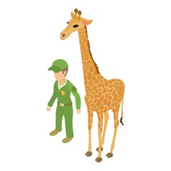 Zoo icon. Isometric illustration of zoo vector icon for web