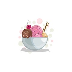 ice cream cartoon design vector