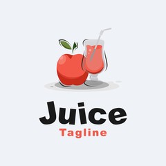 apple juice logo design premium