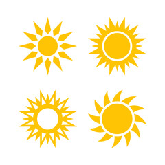 Sun icon set. isolated vector illustration. Use for admin panels, websites, interfaces, mobile apps. Sun sign symbol vector border