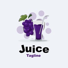grape juice logo design premium