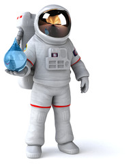 Naklejka premium Fun astronaut - 3D Illustration
