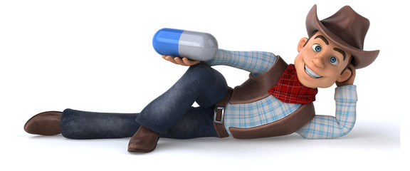 Fun Cowboy - 3D Illustration