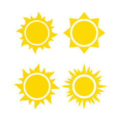 Sun icon set. isolated vector illustration. Use for admin panels, websites, interfaces, mobile apps. Sun sign symbol vector border