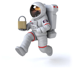 Fun astronaut - 3D Illustration